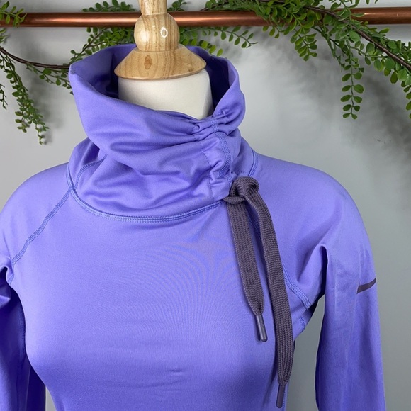 Nike Pro cowl neck lavender running pullover S - Picture 3 of 7